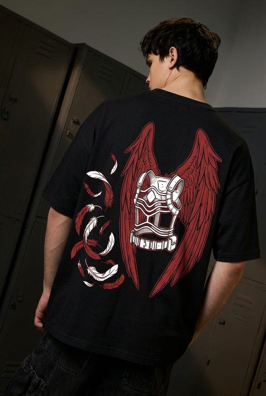 Hawks black tee - back or design overview