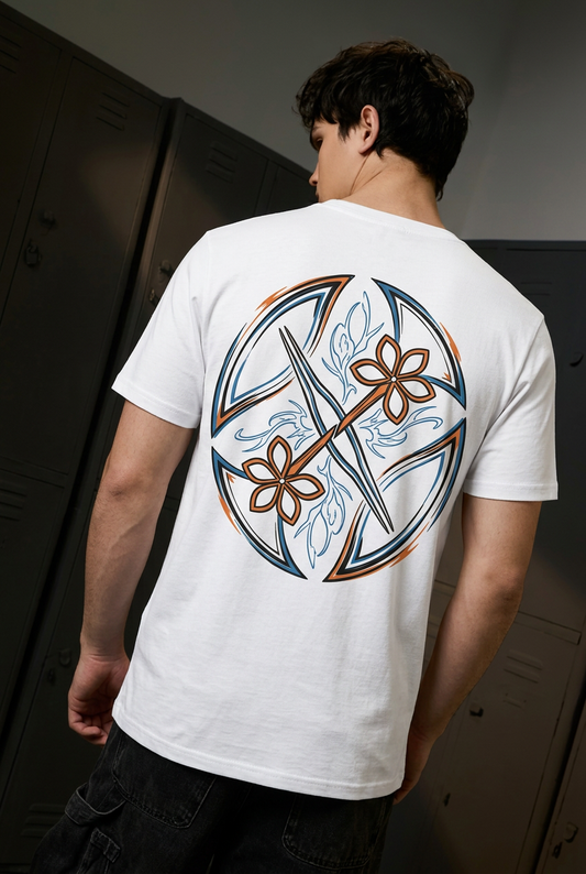 Orihime white regular-fit T-shirt - back view