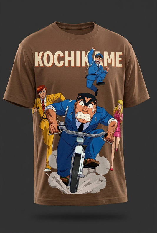 Kochikame coffee-brown tee alternate front view
