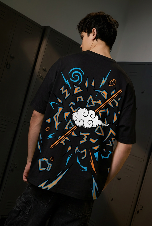 Goku black oversized tee back
