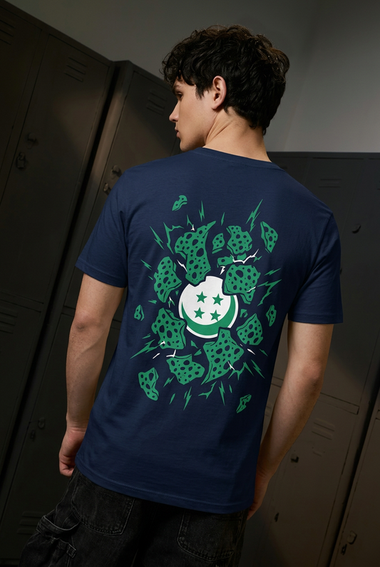 Cell navy regular-fit tee back