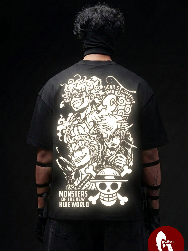 One piece OG Reflective oversize drop shoulder t shirt