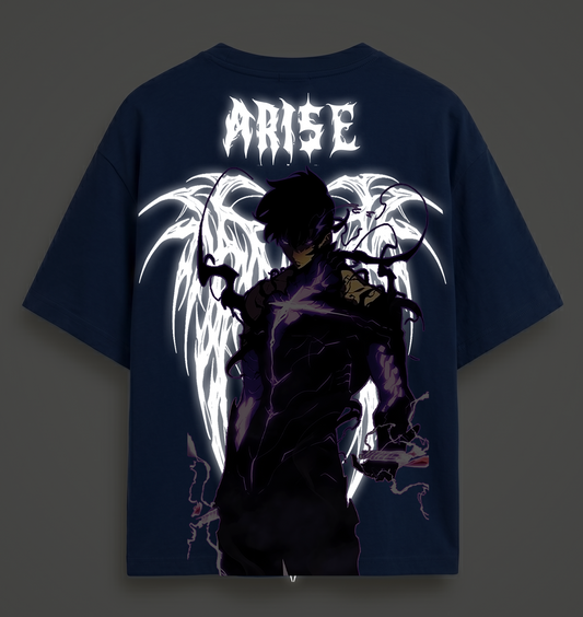 solo leveling arise light Reflective oversize drop shoulder t shirt