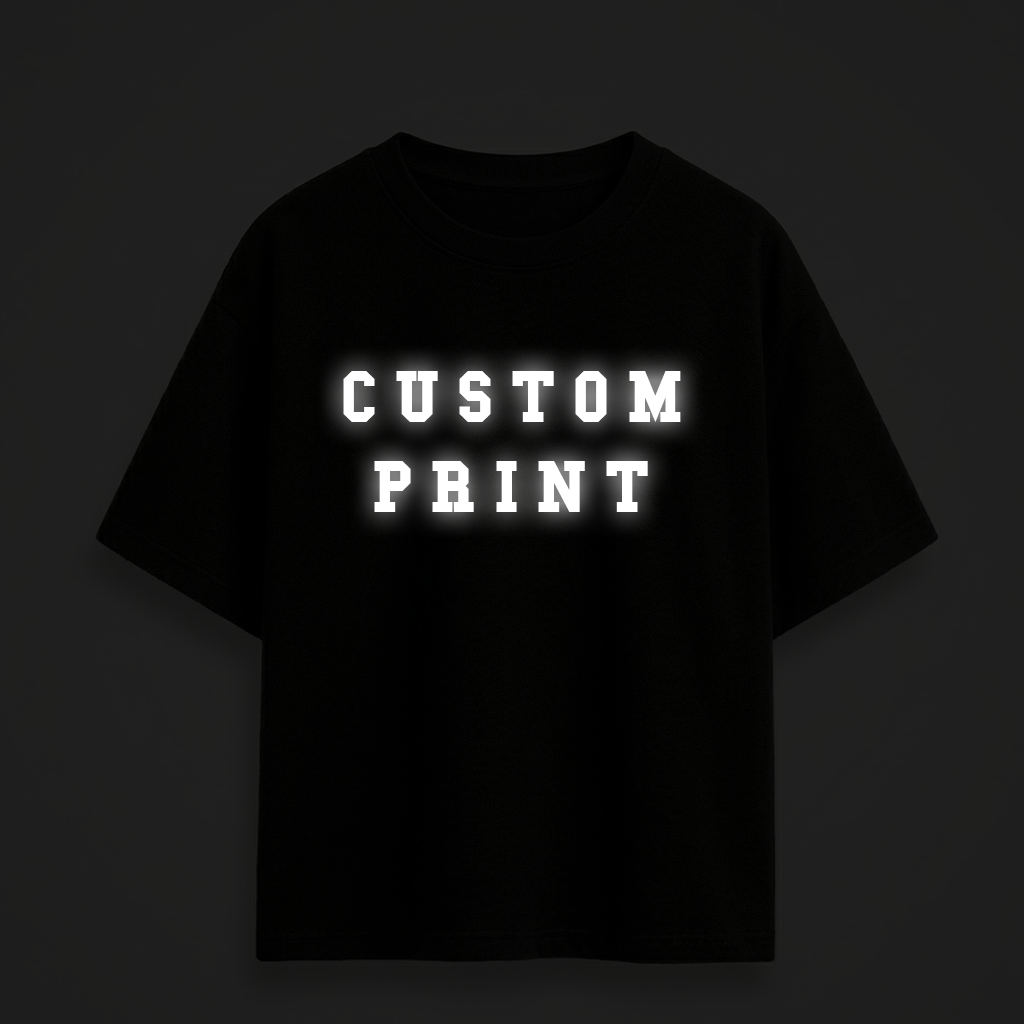 Custom Reflective Oversize Drop shoulder t shirt