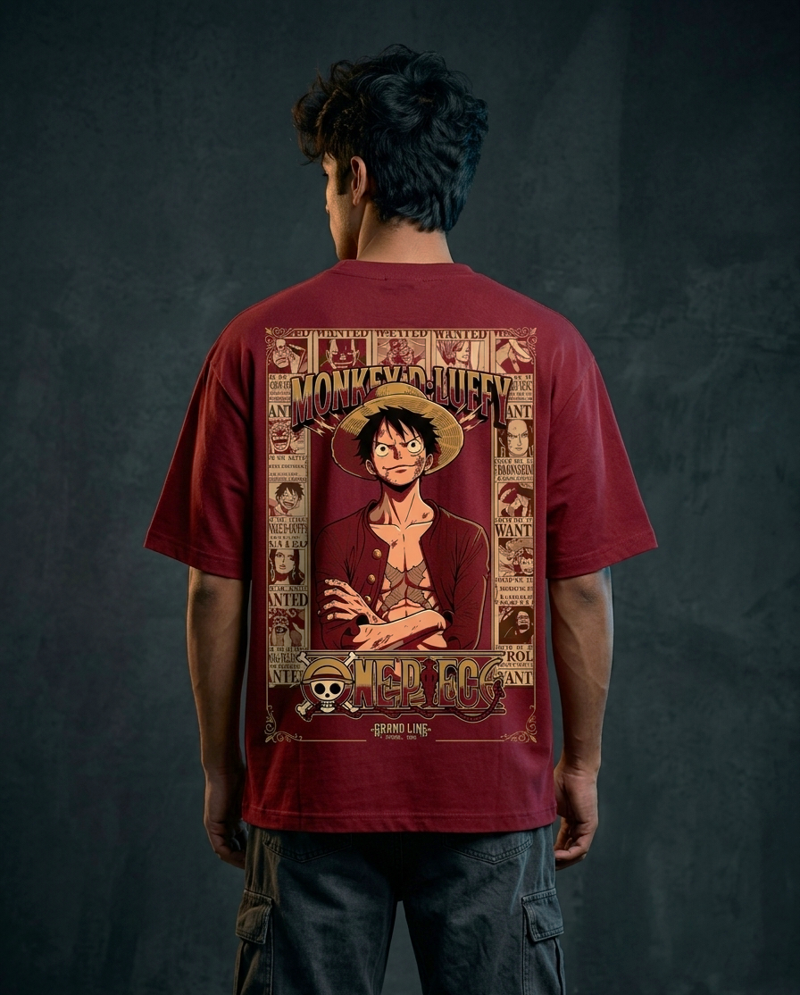 Luffy Oversized Drop shoulder premium T-Shirt