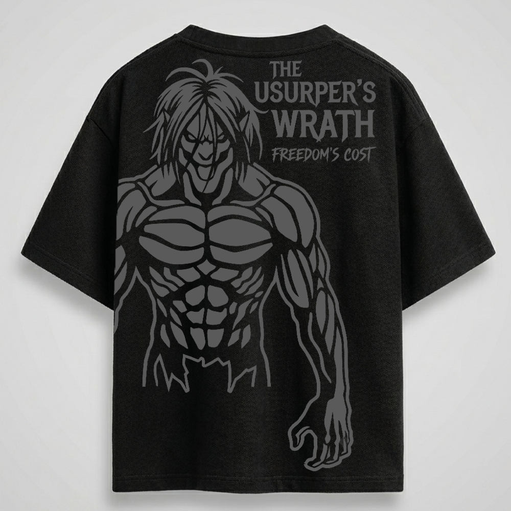 Attack titan OG Reflective oversize drop shoulder t shirt