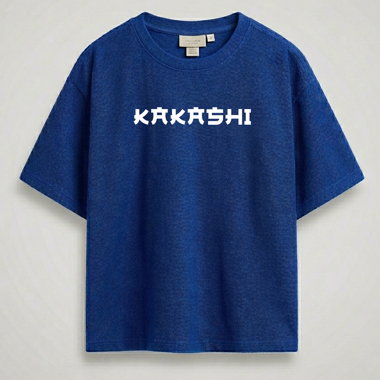 Kakashi royal blue Reflective oversize drop shoulder t shirt