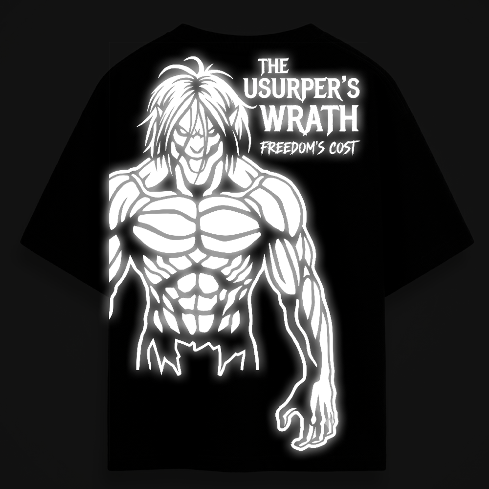 Attack titan OG Reflective oversize drop shoulder t shirt