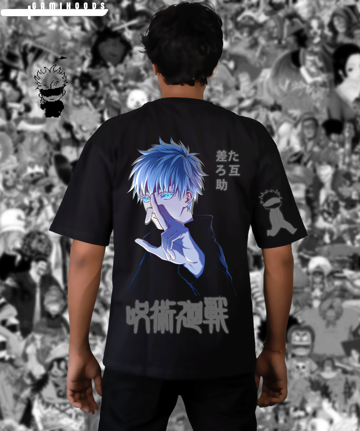 GOJO flagship Reflective oversize drop shoulder t shirt