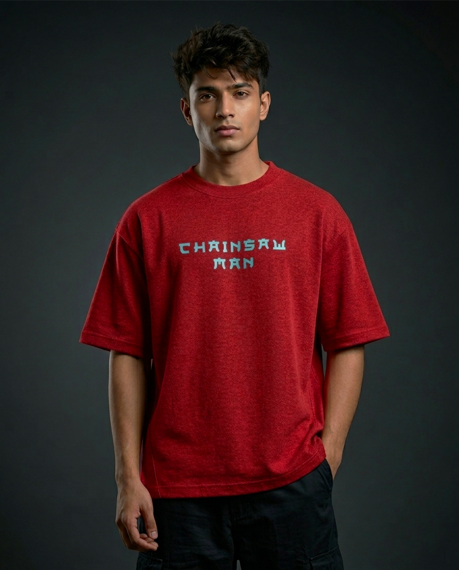 Chainsaw man Oversized Drop shoulder premium T-Shirt