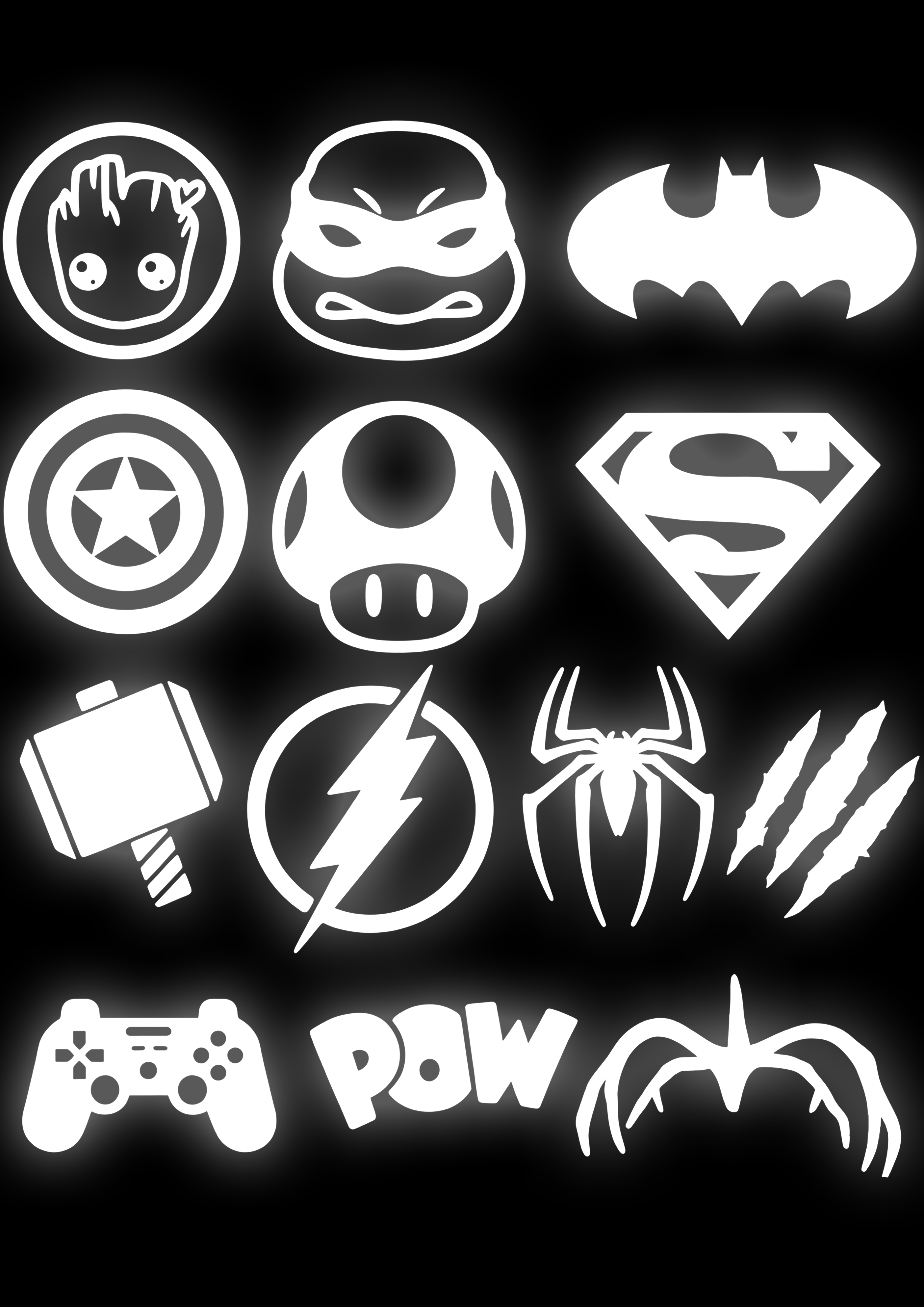 Reflective Heat sticker sheet V2 – Gamihoods
