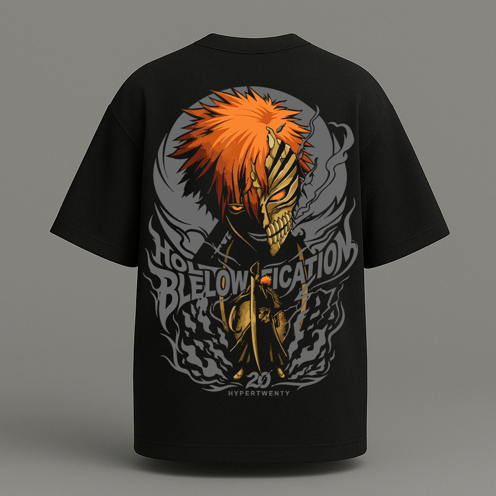 Bleach Reflective oversize drop shoulder t shirt