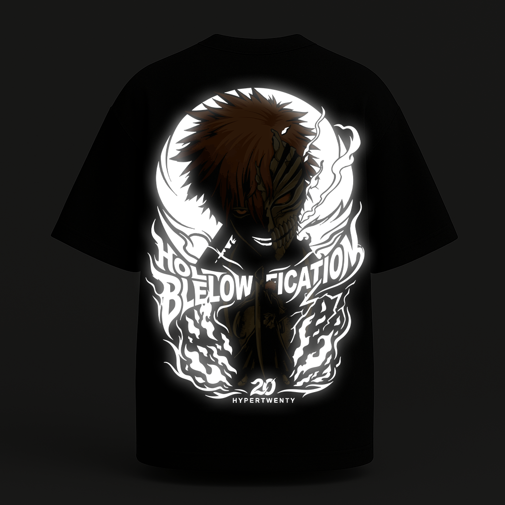 Bleach Reflective oversize drop shoulder t shirt