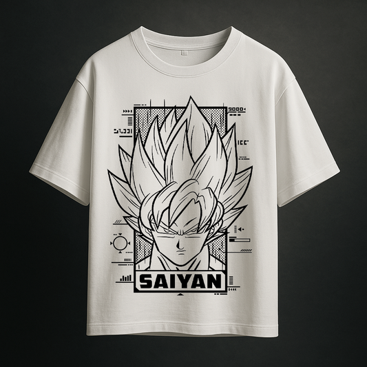Saiyan w oversize t shirt