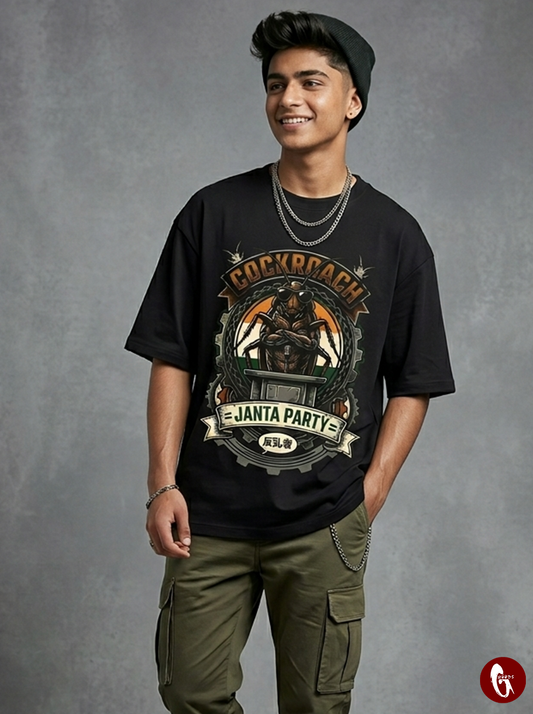 cockroach janata party Drop shoulder oversize t shirt