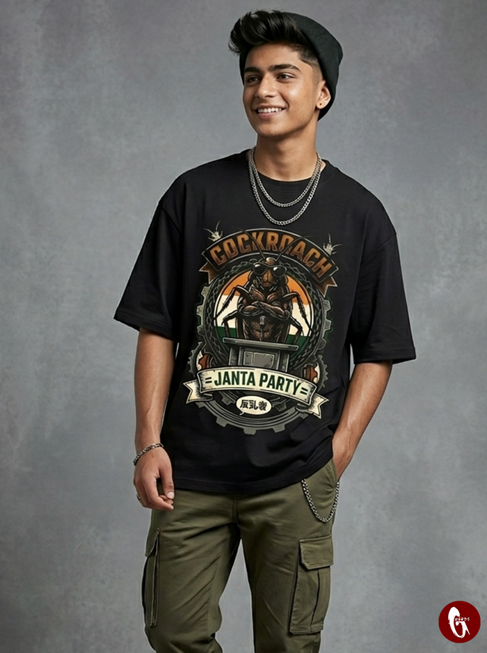 cockroach janata party Drop shoulder oversize t shirt