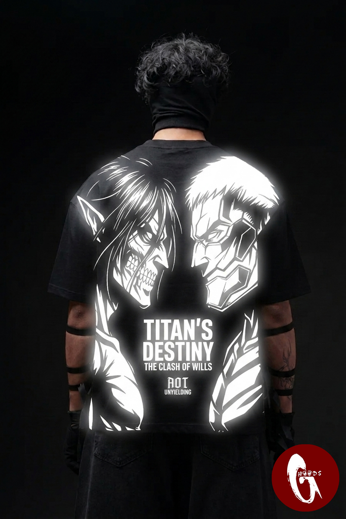 AOT OG Reflective oversize drop shoulder t shirt