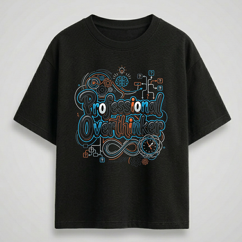 overthinker Oversize Drop shoulder t shirt