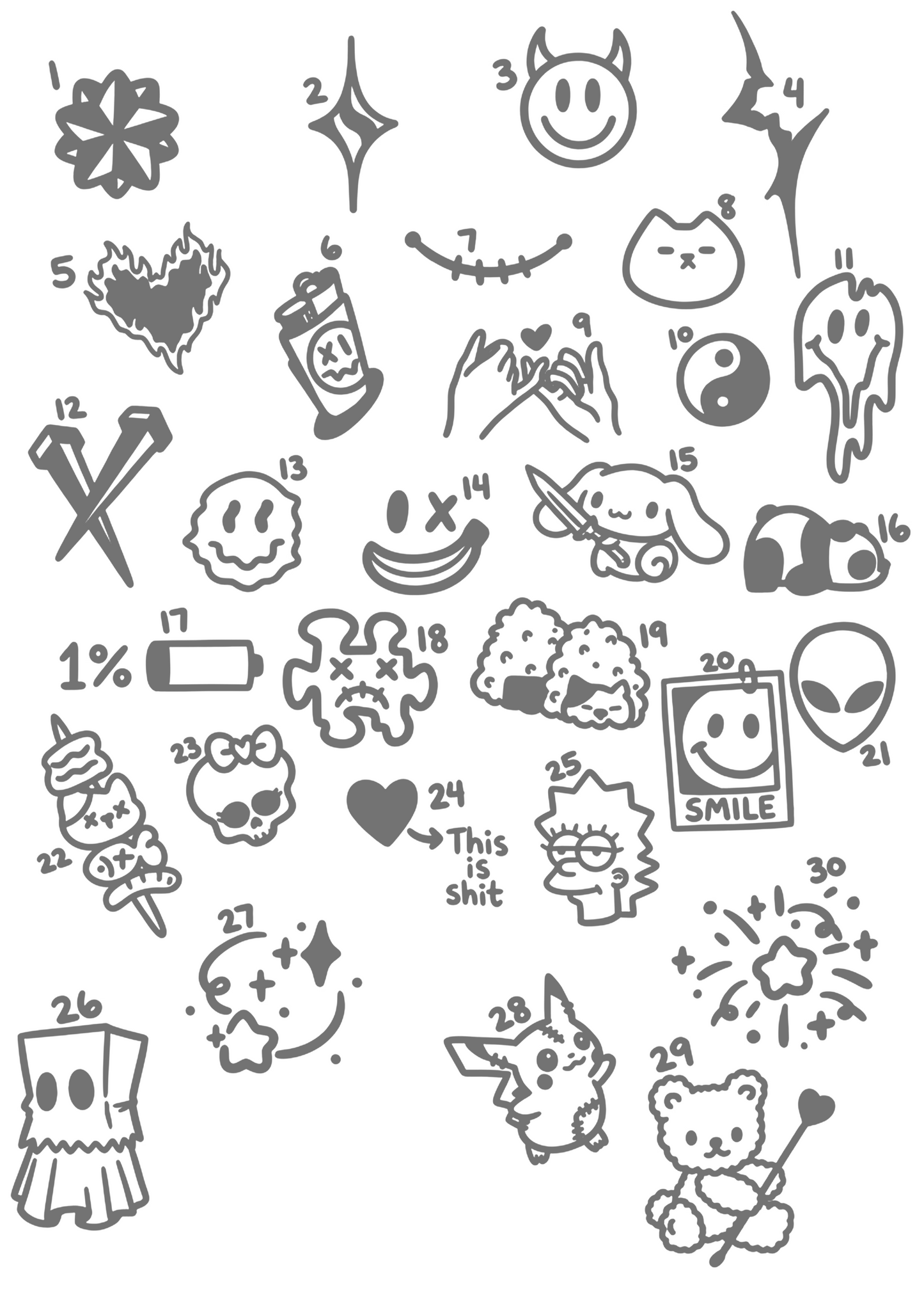 Reflective Heat sticker sheet V5