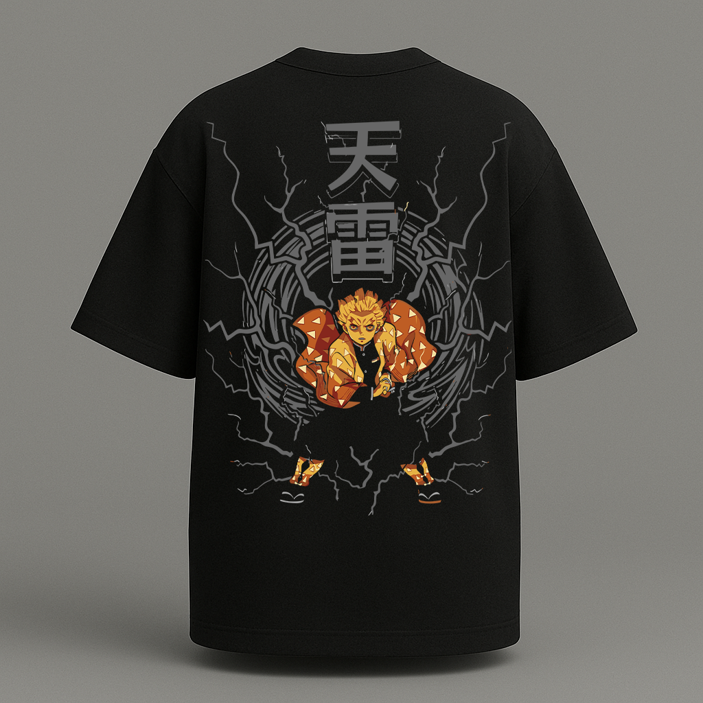 ZENITSU Reflective oversize drop shoulder t shirt