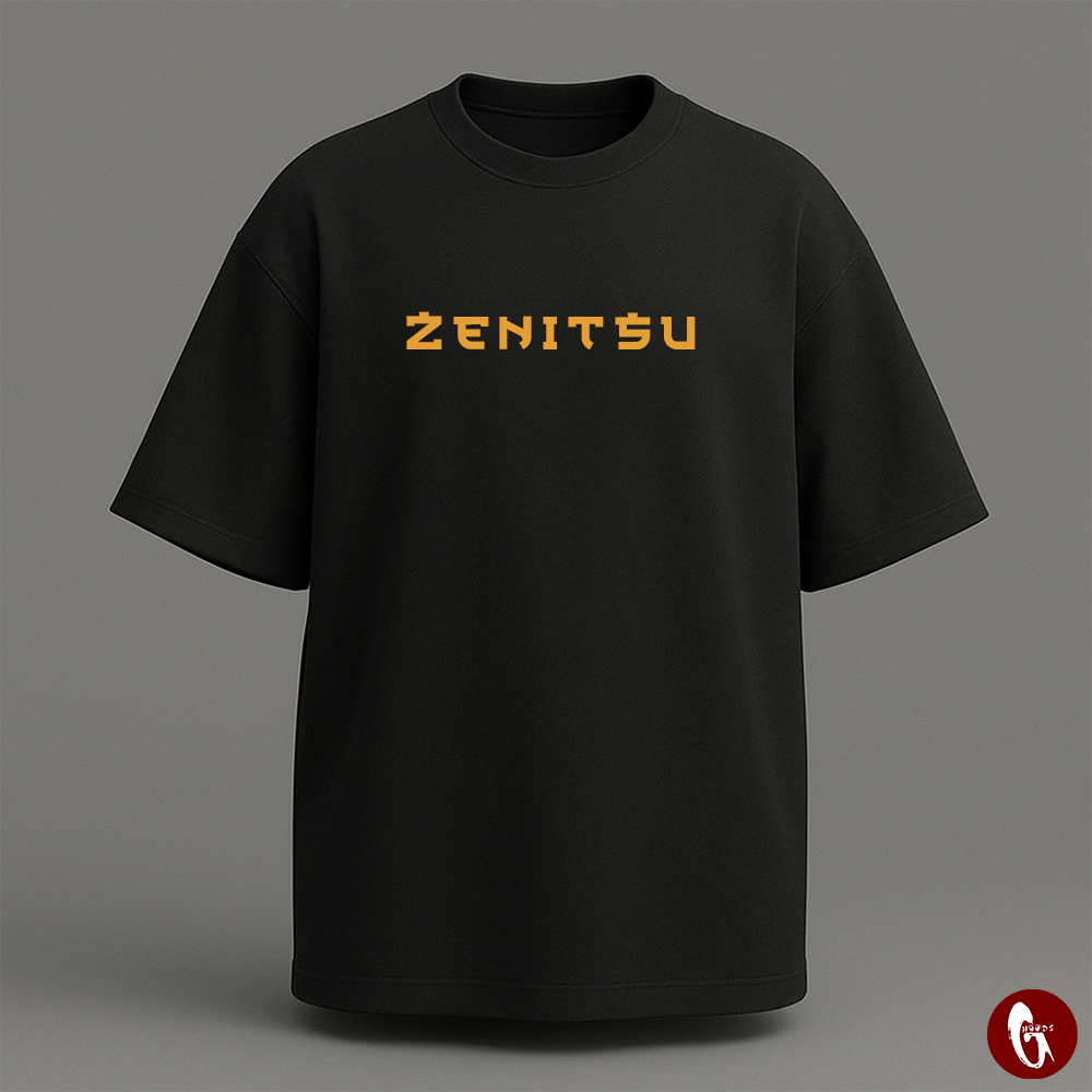 ZENITSU Reflective oversize drop shoulder t shirt