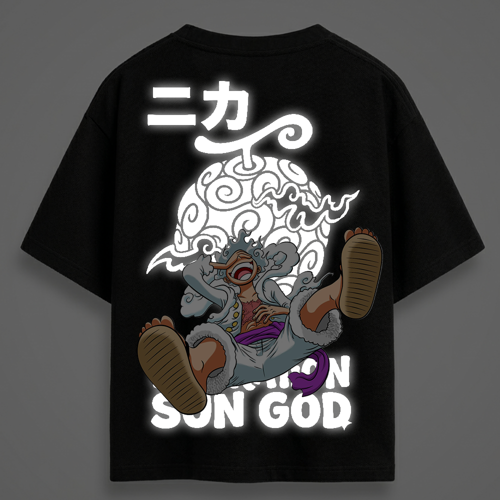 Gear 5Reflective oversize drop shoulder t shirt