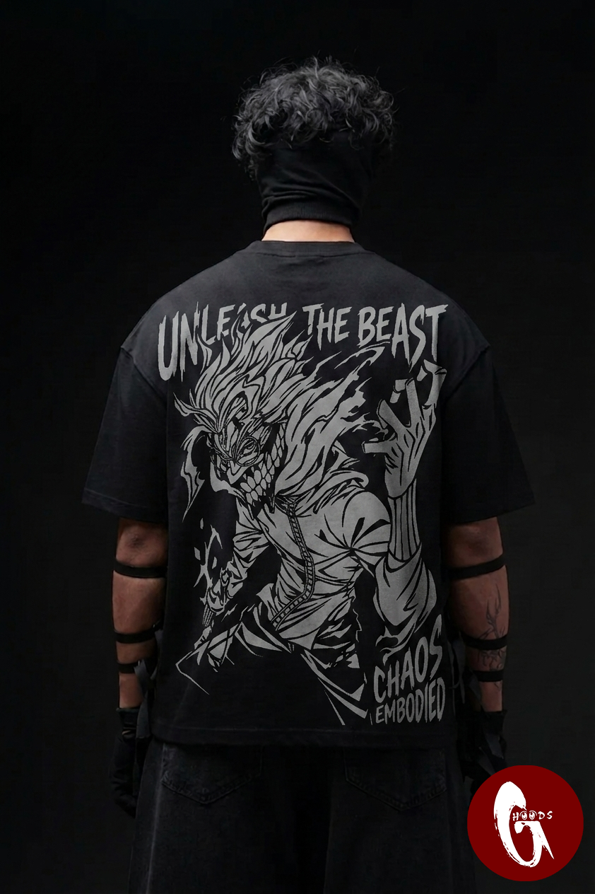 Okarun OG Reflective oversize drop shoulder t shirt