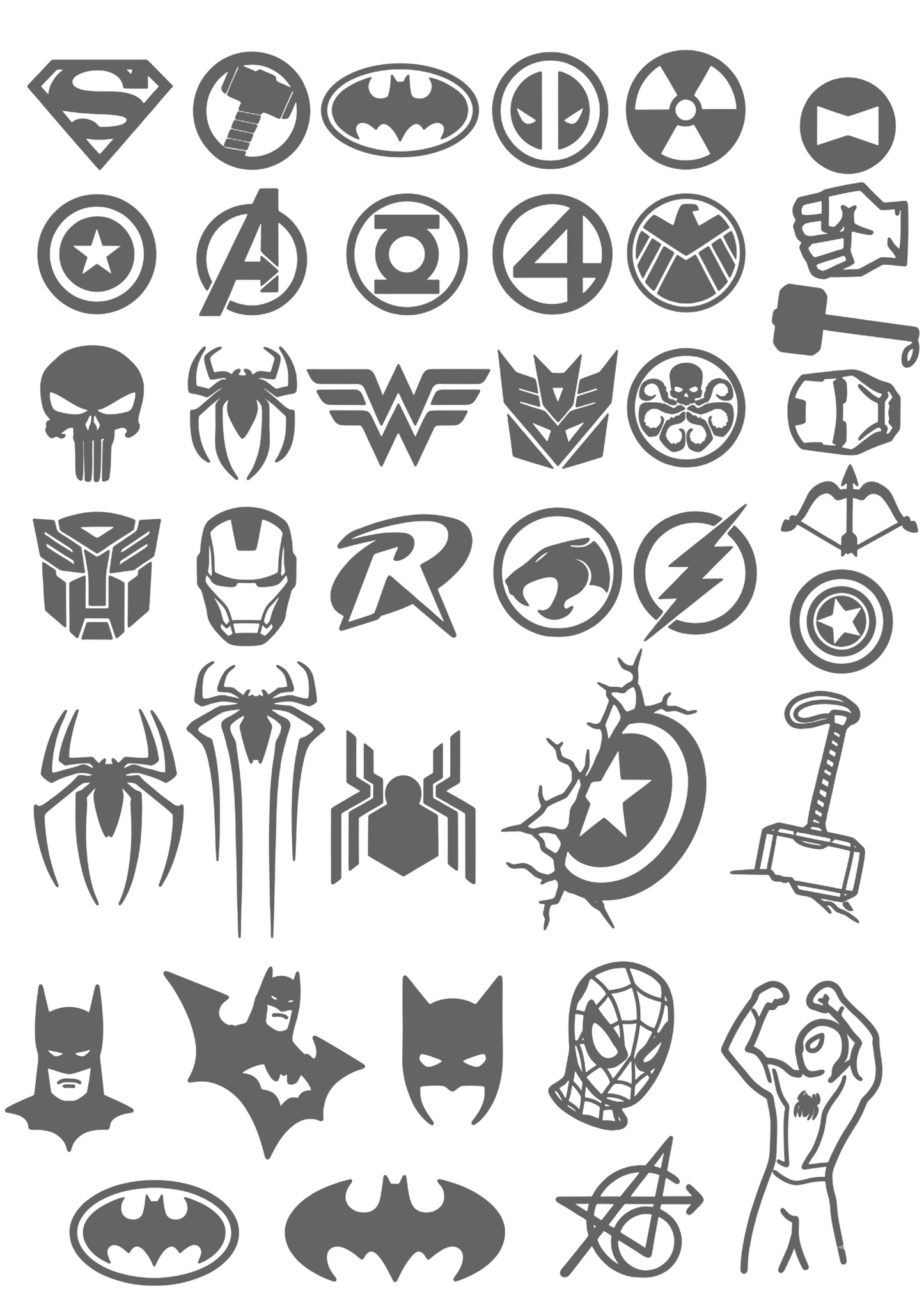 Reflective Heat sticker sheet V7