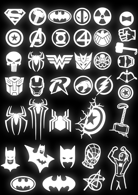 Reflective Heat sticker sheet V7