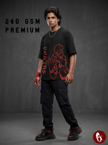 Sukuna RED oversize t shirt