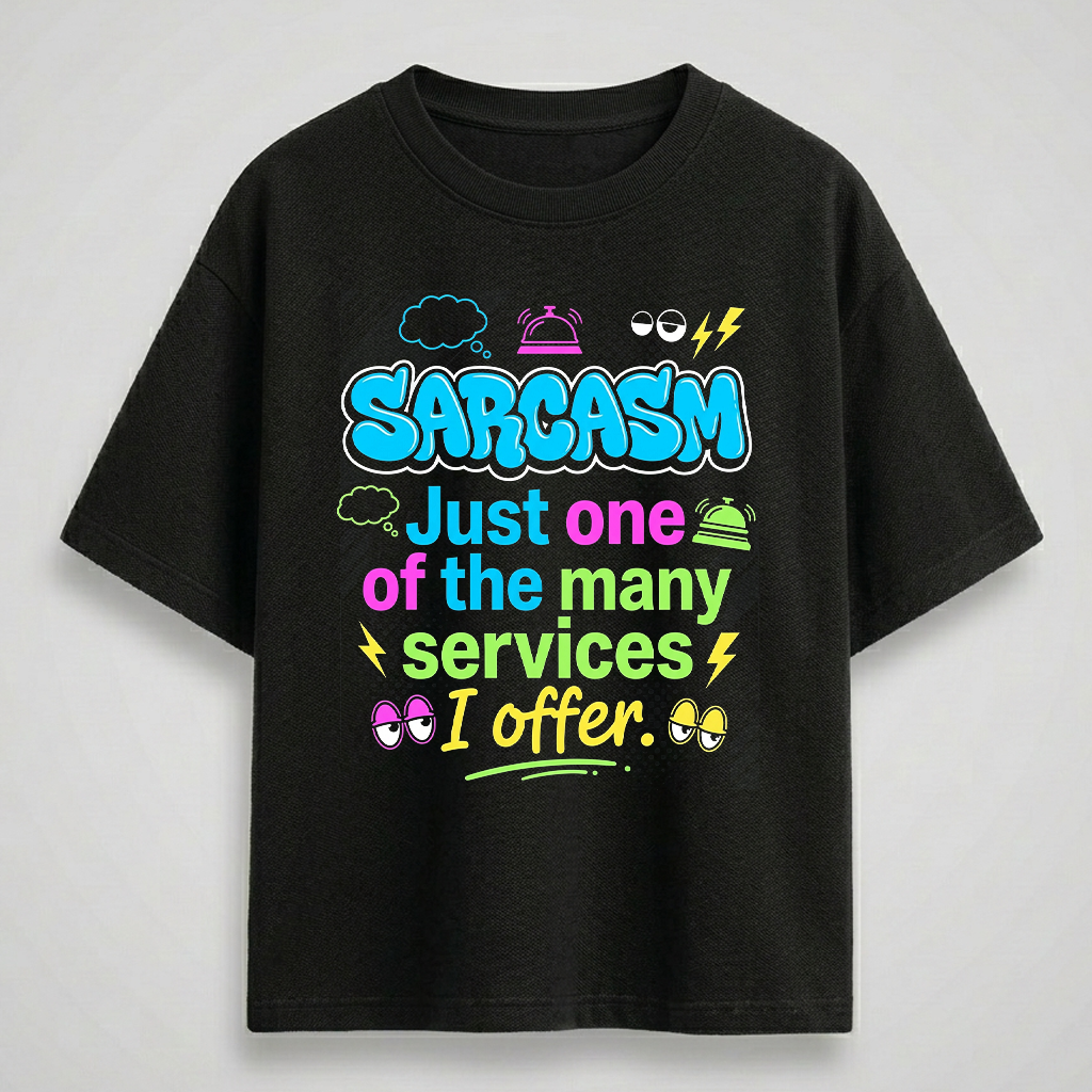 Sarcasm Oversize Drop shoulder t shirt