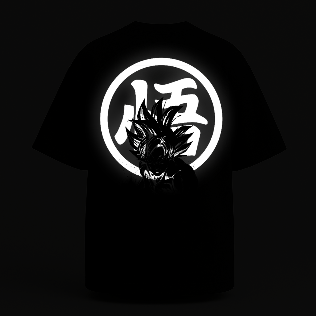 Goku Reflective oversize drop shoulder t shirt