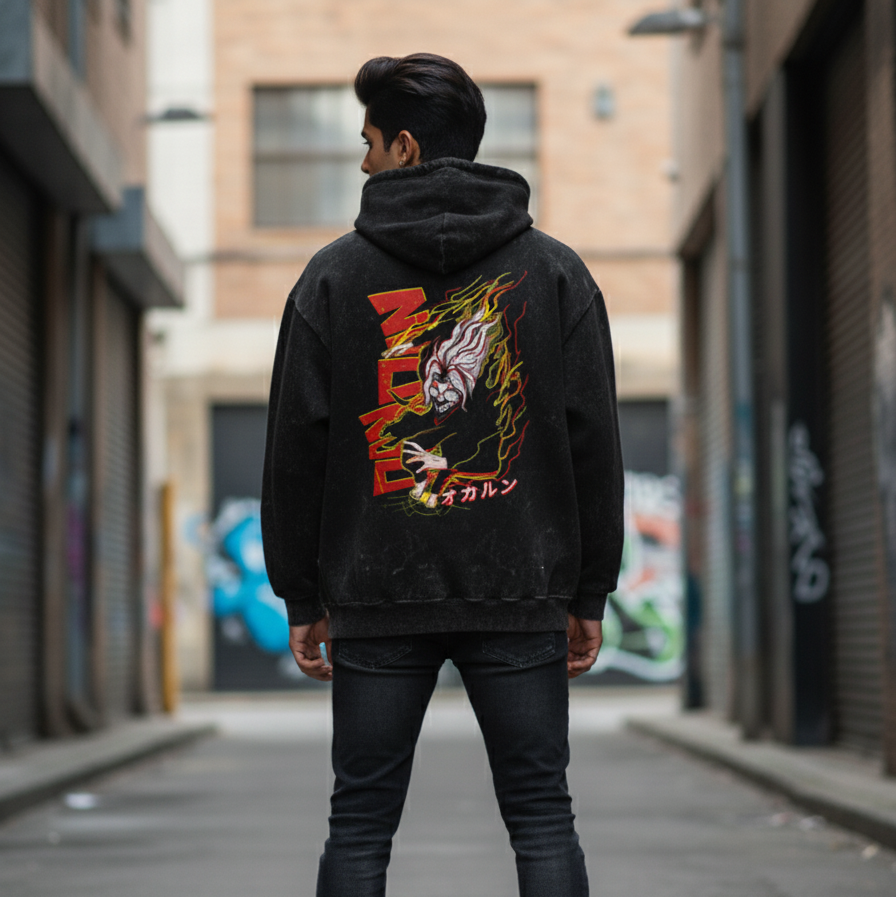 Dandadan Unisex Acid Washed Hoodie