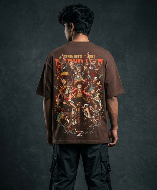 One piece Grand lines  Oversized Drop shoulder premium T-Shirt