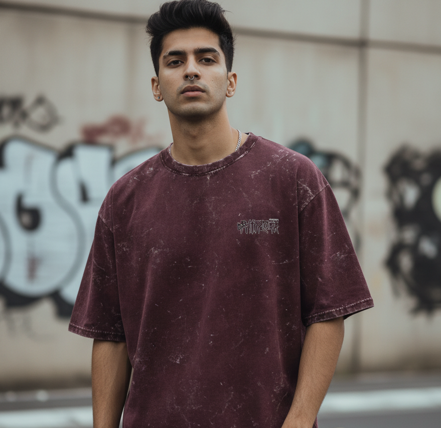 JJK Acid Washed Oversized Tee