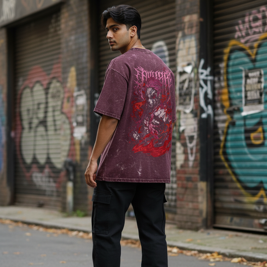 Akaza Acid Washed Oversized Tee