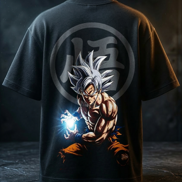 Goku Reflective oversize drop shoulder t shirt
