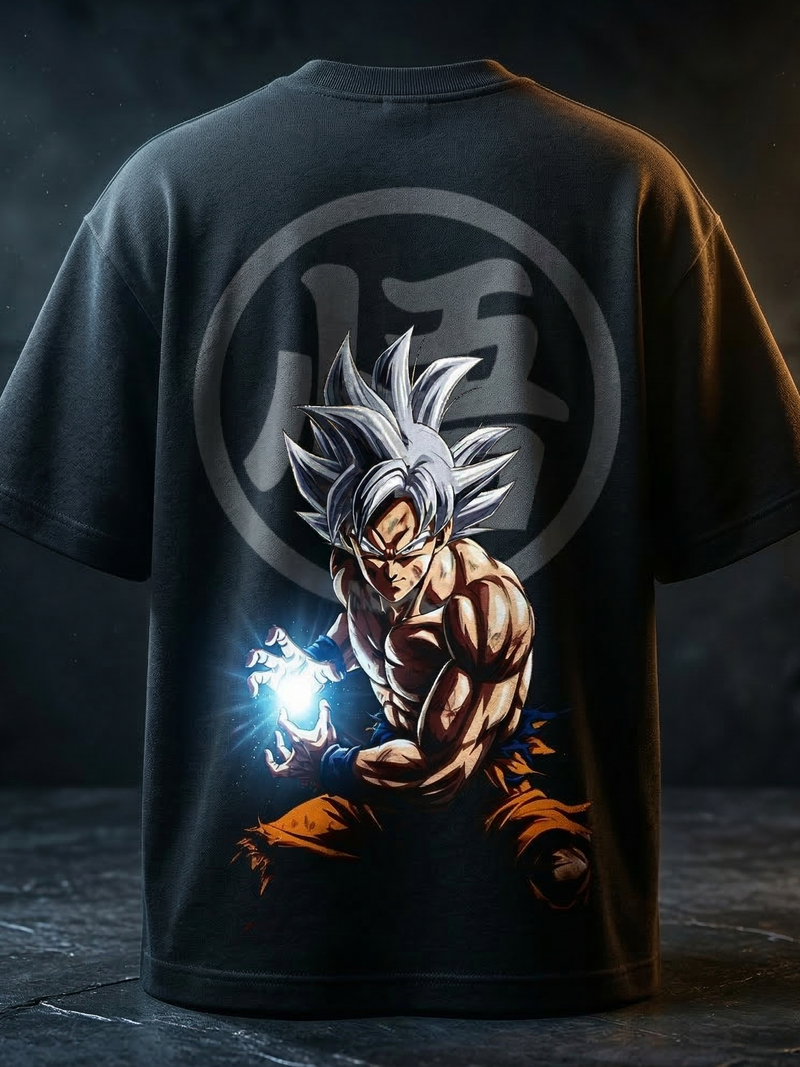 Goku Reflective oversize drop shoulder t shirt