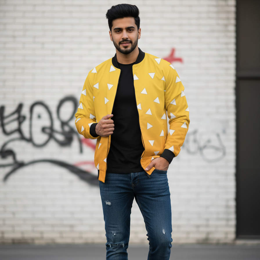 Zenitsu Unisex AOP Bomber Jacket