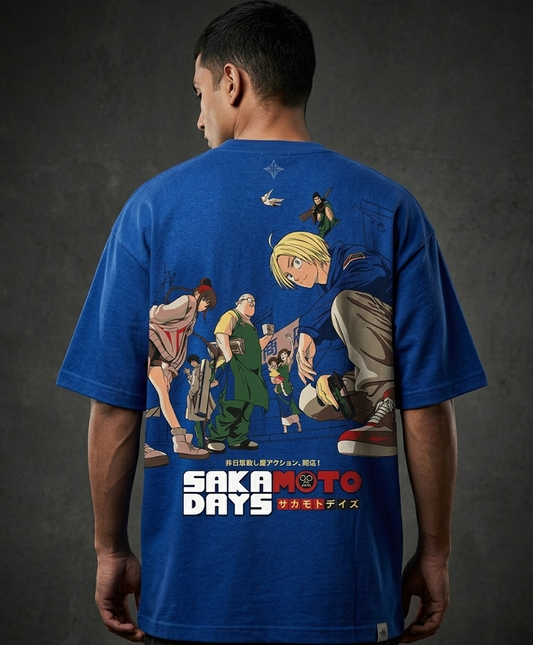 Sakomoto days Oversized Drop shoulder premium T-Shirt