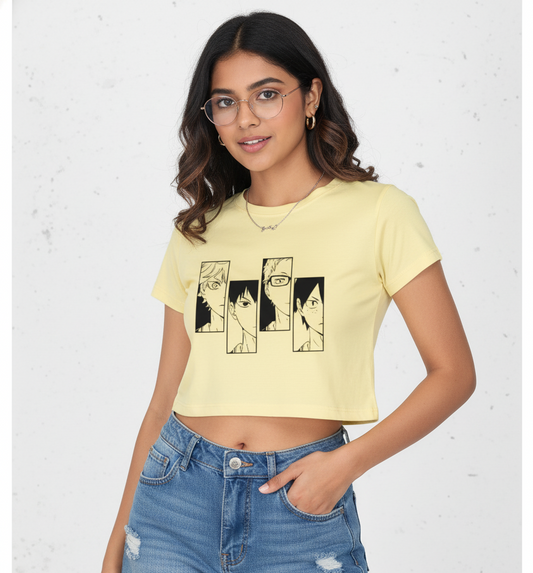 Haikyu Crop Top Dark