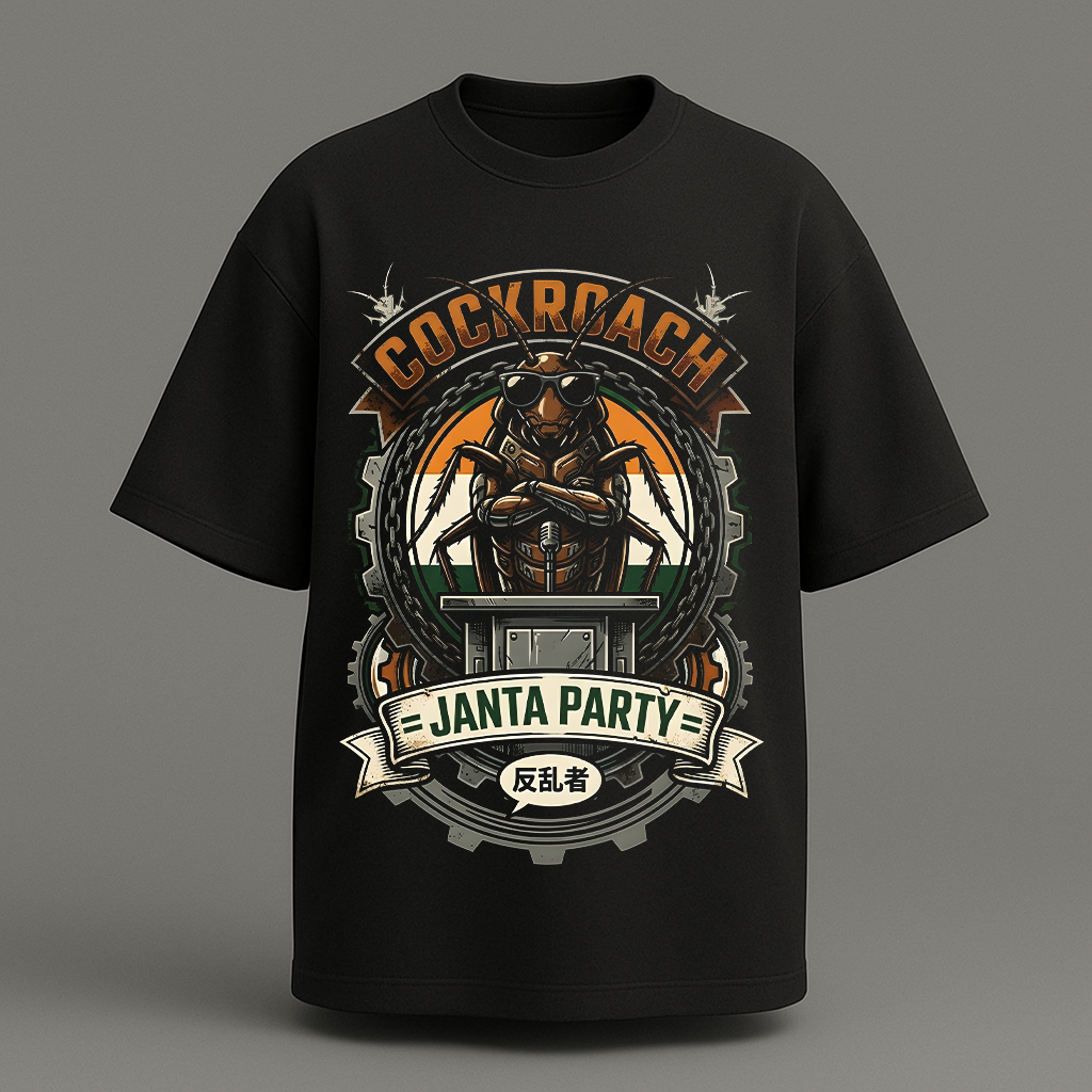 cockroach janata party Drop shoulder oversize t shirt