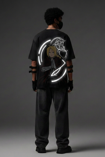Fullmetal Alchemist: Brotherhood — Elric Bond Reflective Oversized T-Shirt