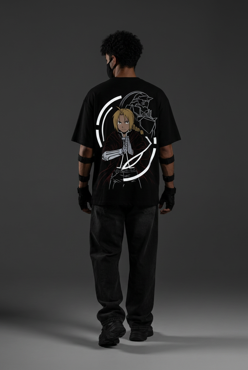 Fullmetal Alchemist: Brotherhood — Elric Bond Reflective Oversized T-Shirt