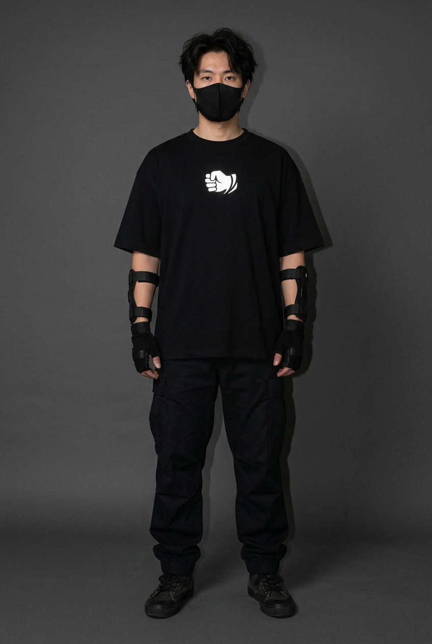 One Punch Man — Effortless Impact Reflective Oversized T-Shirt