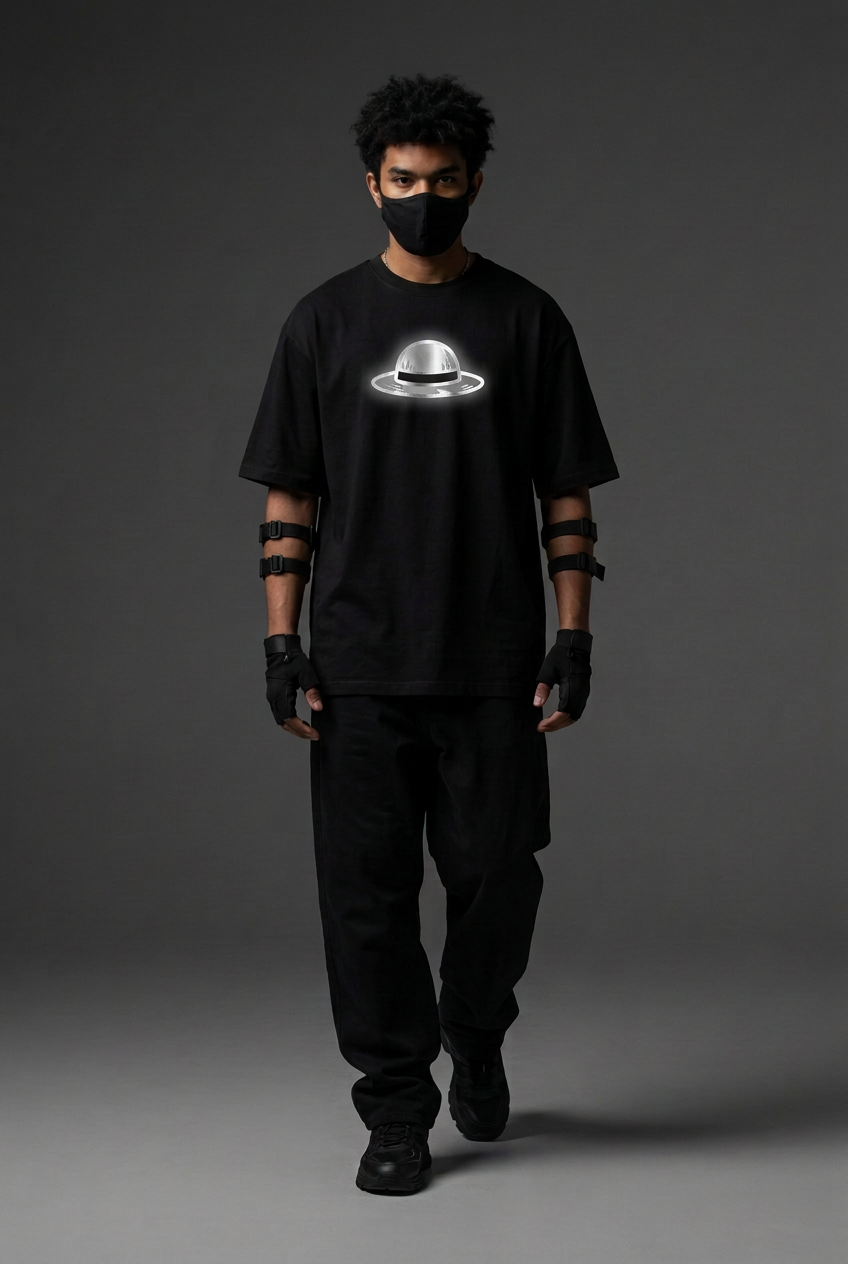 One Piece — Luffy Freedom Reflective Oversized T-Shirt