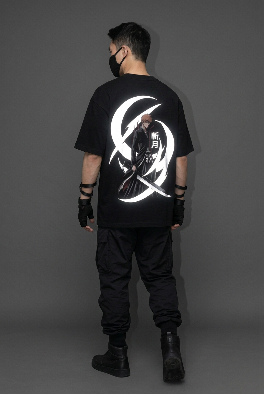 Bleach: Thousand-Year Blood War — Zangetsu Arc Reflective Oversized T-Shirt