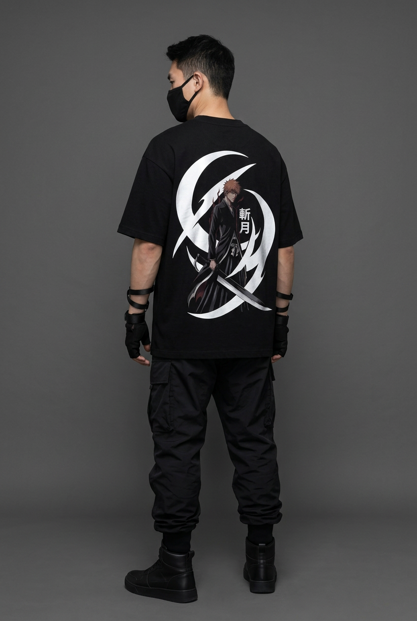 Bleach: Thousand-Year Blood War — Zangetsu Arc Reflective Oversized T-Shirt