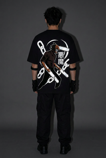 Chainsaw Man — Devil Contract Reflective Oversized T-Shirt