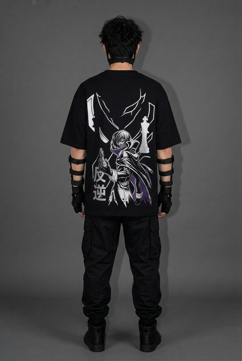 Code Geass — Zero Gambit Reflective Oversized T-Shirt